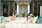 Pillow Talk - Baby Pink PJ Set with Pistachio Piping