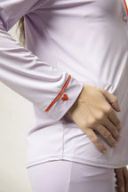 THE DREAM CAPSULE (TECHNOLOGY  INFUSED PJs) - Lilac PJ Set With Burnt Orange Piping (Pre-Order)